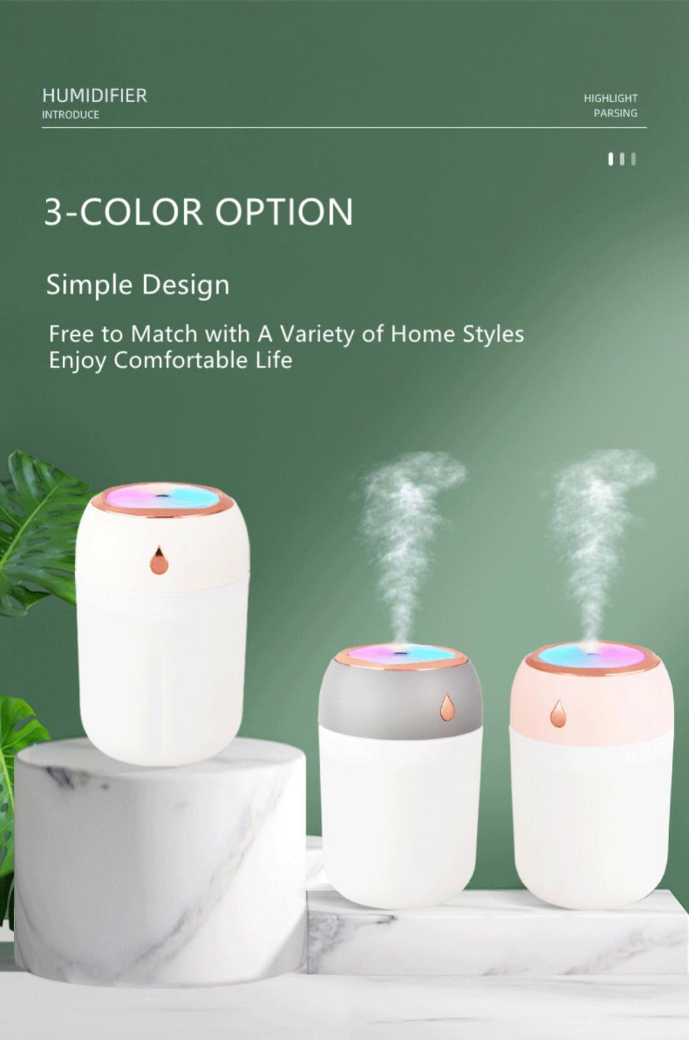 portable mini creative   air humidifier office desktop home 330ml cold large capacity atomizer car humidifier usb humidifier aromatreatment machine details 3