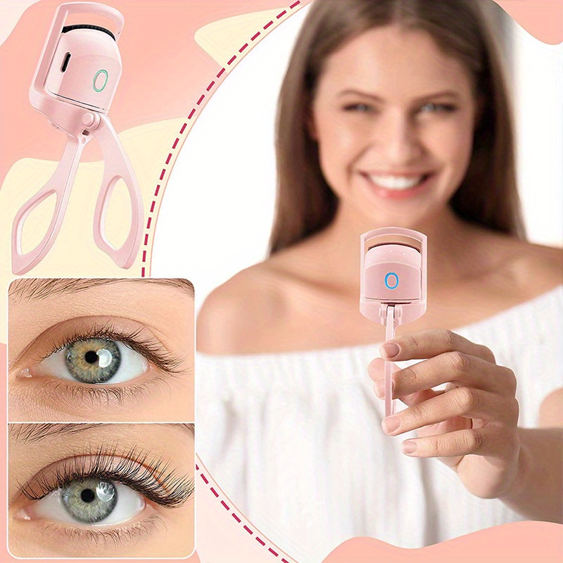 self charging electric eyelash curler for long lasting perfectly curled lashes details 0