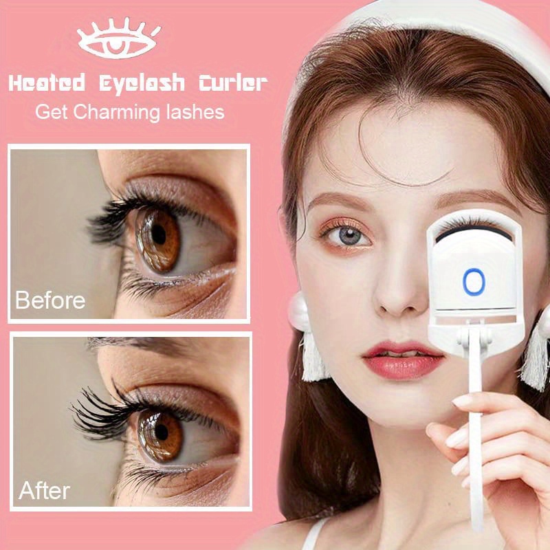 self charging electric eyelash curler for long lasting perfectly curled lashes details 2