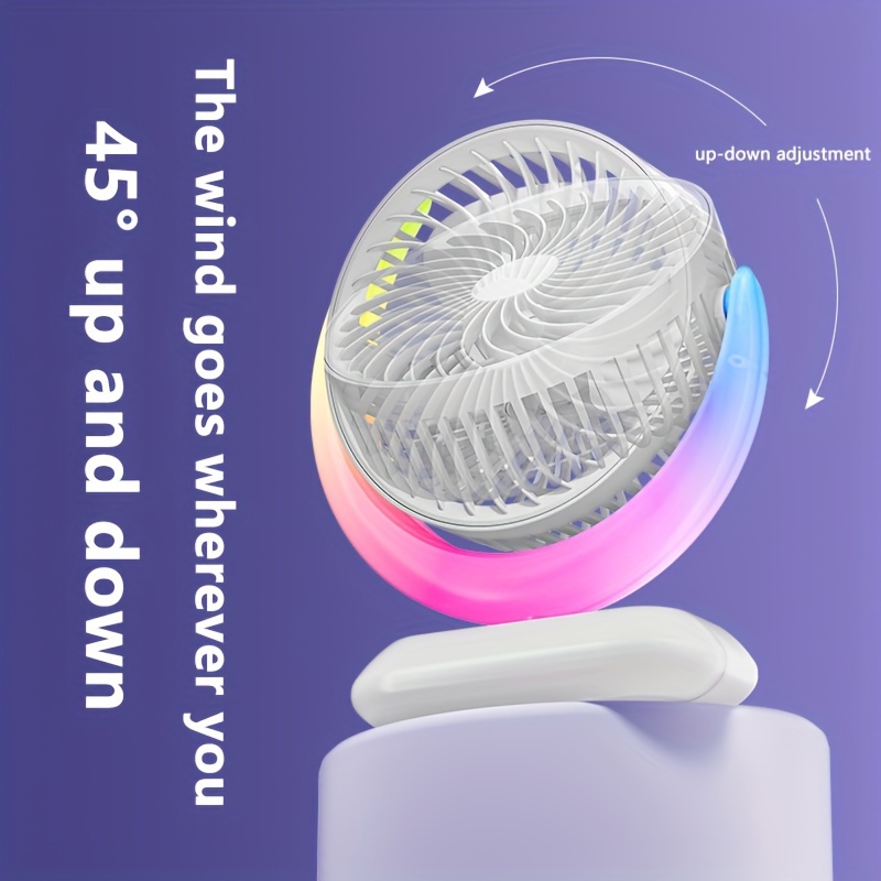  type wireless fan silent operation 3 speeds suitable for bedroom study room dormitory more usb powered with rechargeable battery details 0