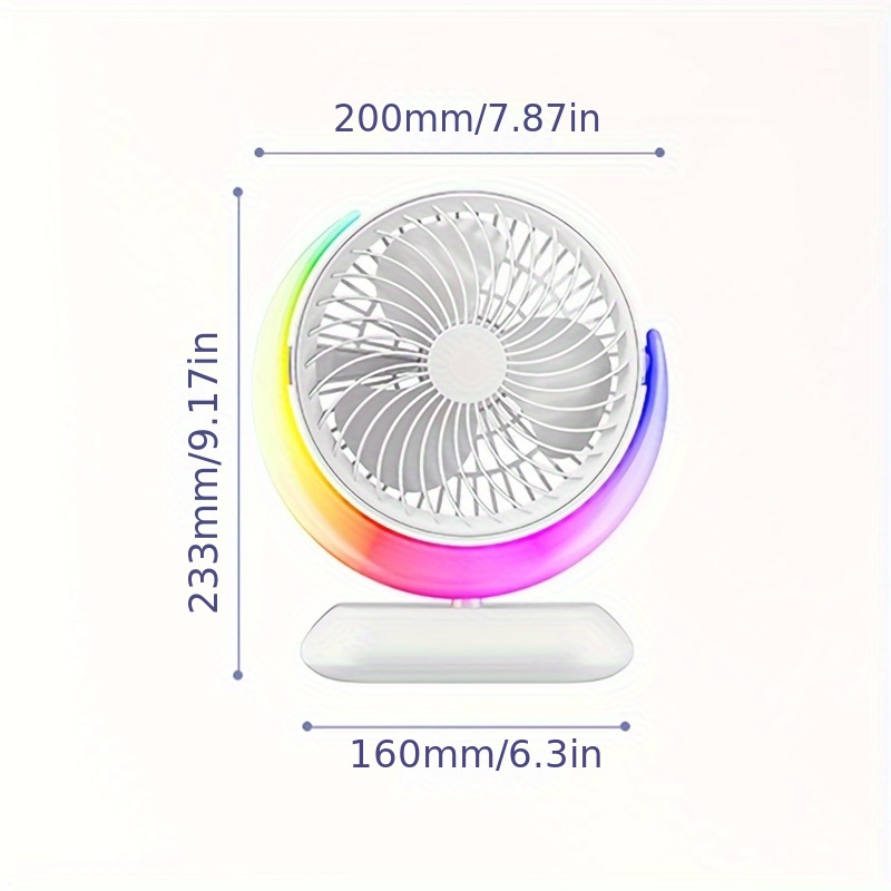  type wireless fan silent operation 3 speeds suitable for bedroom study room dormitory more usb powered with rechargeable battery details 3