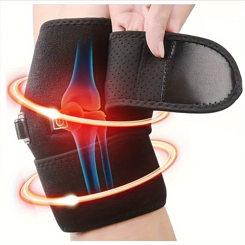 usb heated knee brace massager dual pack adjustable vibration massage   for joint       usb powered low voltage operation without battery details 0