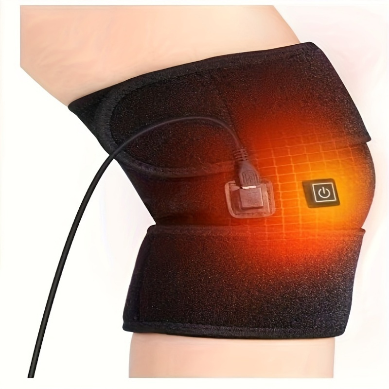 usb heated knee brace massager dual pack adjustable vibration massage   for joint       usb powered low voltage operation without battery details 3