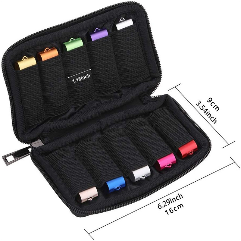 usb flash drive box   soft material holder storage bag portable bag for electronic accessories 10 slots details 1