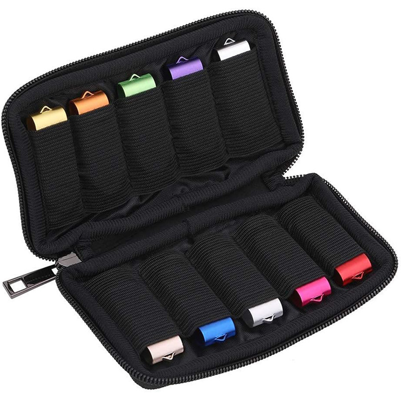 usb flash drive box   soft material holder storage bag portable bag for electronic accessories 10 slots details 2