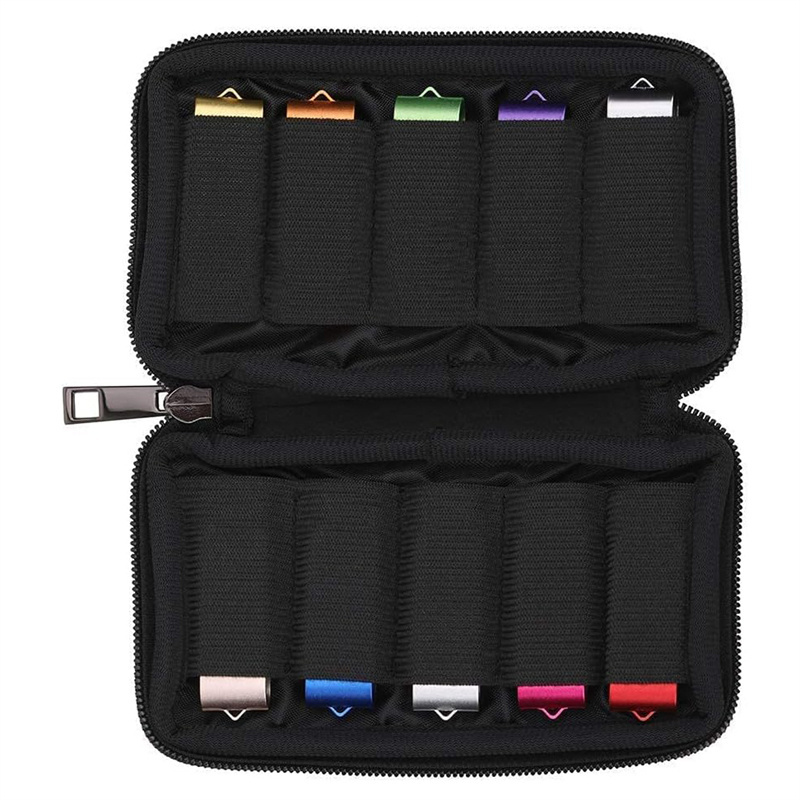 usb flash drive box   soft material holder storage bag portable bag for electronic accessories 10 slots details 3