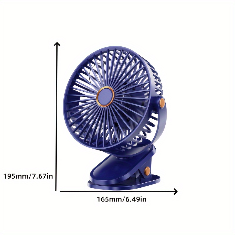 usb rechargeable table fan with night light 5 speed 720 rotatable on fan with removable and washable blades portable desk fan for home office car and outdoor use details 3