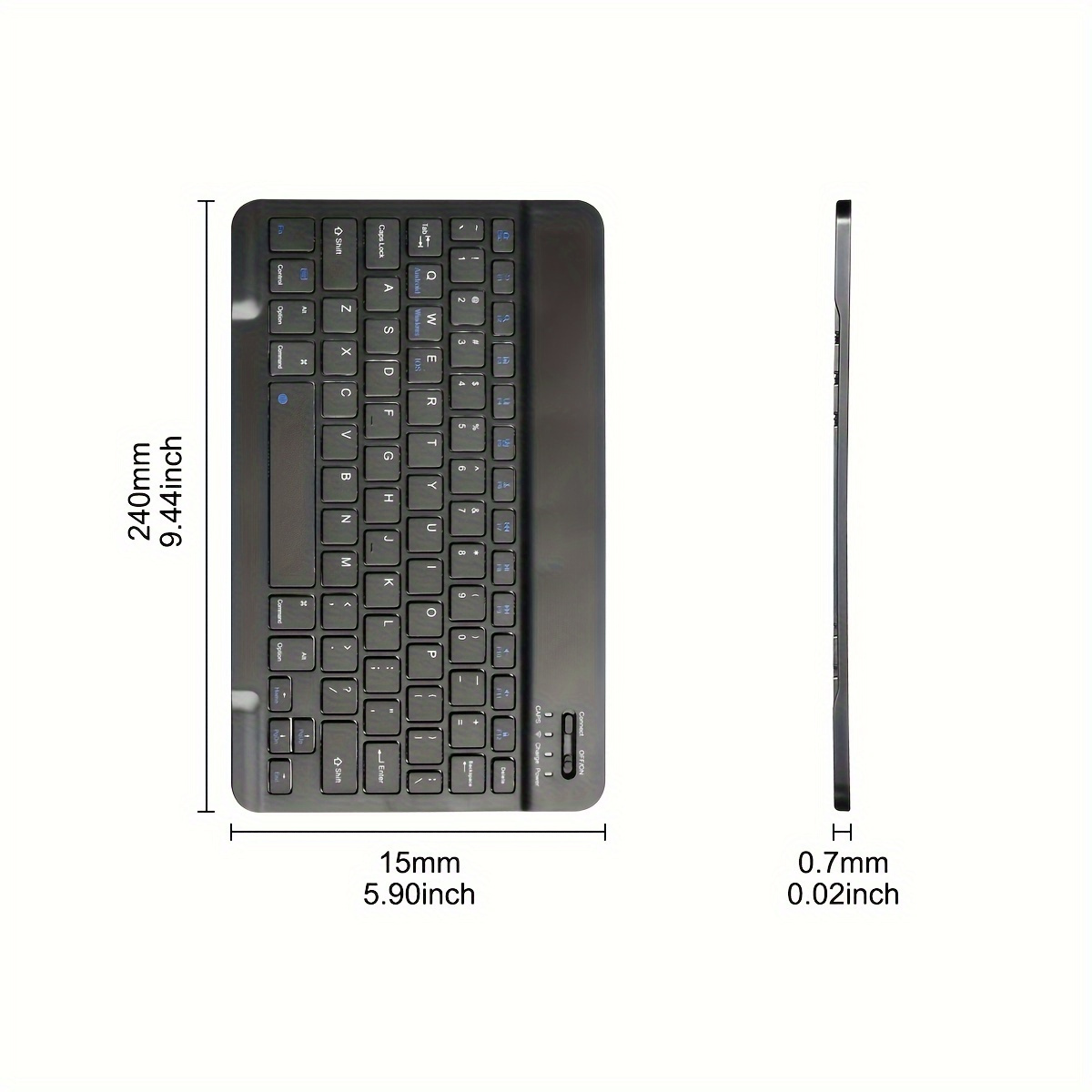 portable mini wireless 10 inch keyboard suitable for ipad pro mini air rechargeable ultra thin wireless keyboard suitable for iphone samsung tablet smartphone for ios android windows details 5