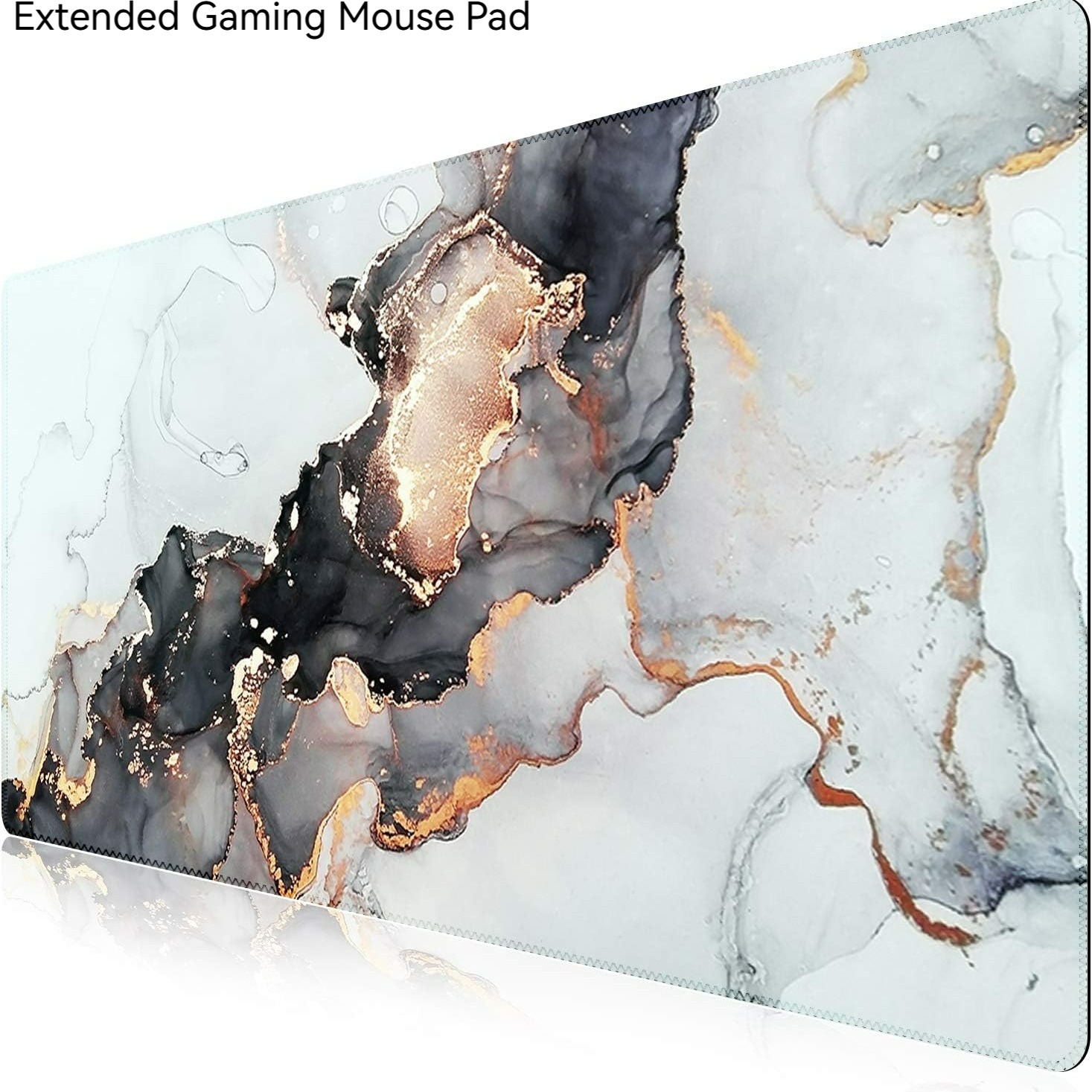 x large gaming mouse pad 35 4x15 7 in 40x90cm non slip rubber base with stitched edges waterproof keyboard and mouse mat for home and office desktops details 1