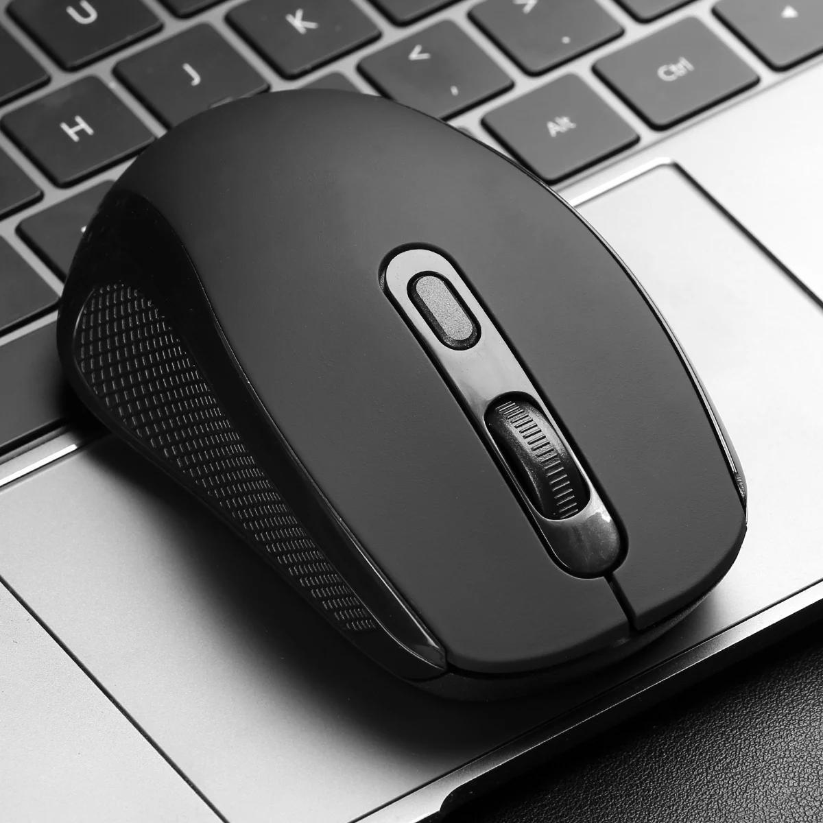 ergonomic 2 4g wireless mouse streamlined body design plug and play stability with low latency portable for laptop plastic material   wireless functionality no battery included details 10