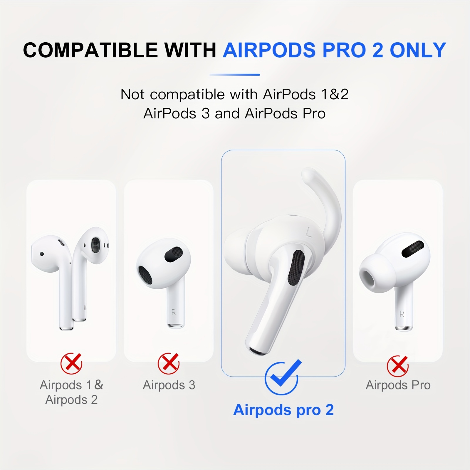 4 pairs ear hooks covers compatible with   pro 2 with storage pouch 2 pairs large size 2 pairs small size sports hooks designed for   pro   details 4