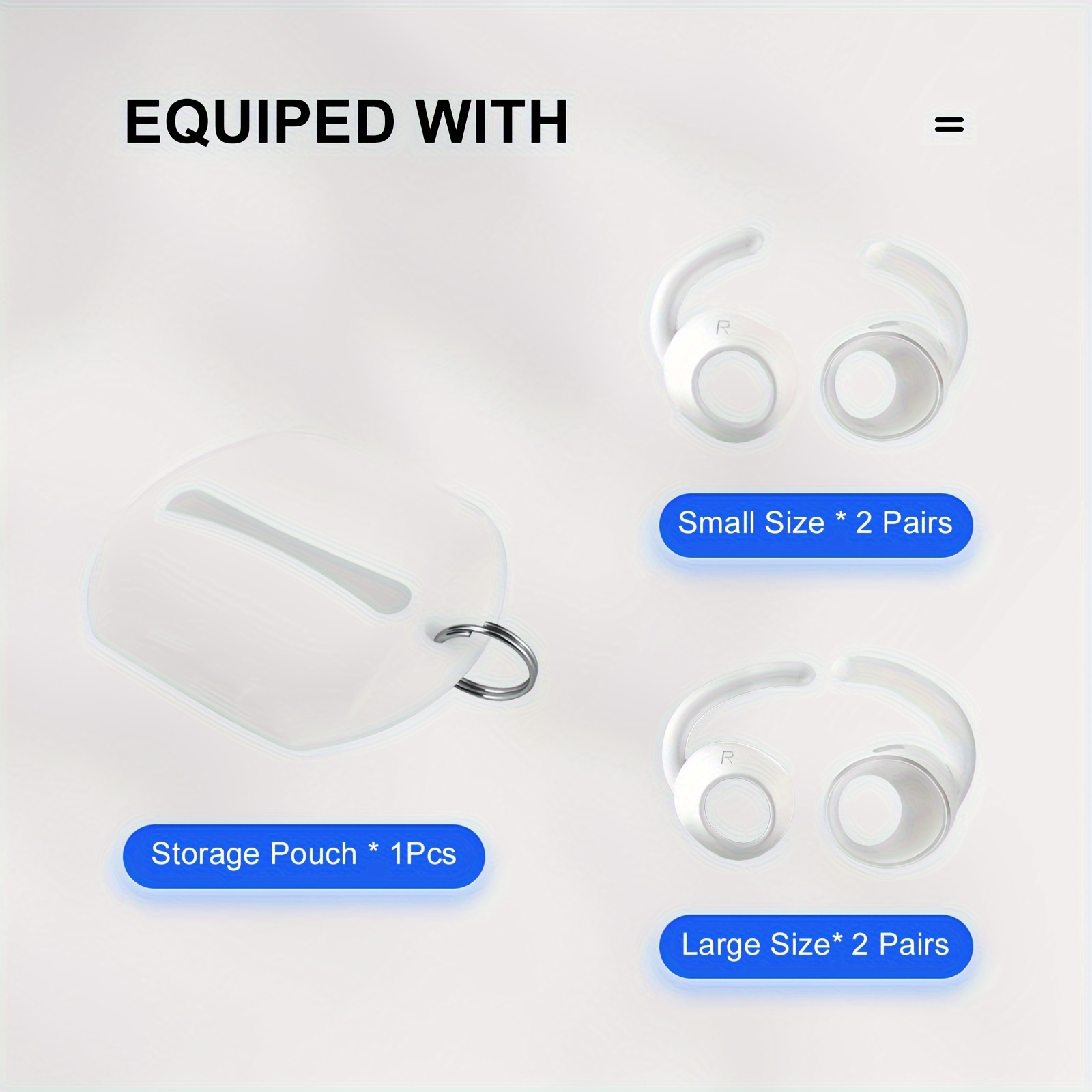 4 pairs ear hooks covers compatible with   pro 2 with storage pouch 2 pairs large size 2 pairs small size sports hooks designed for   pro   details 6