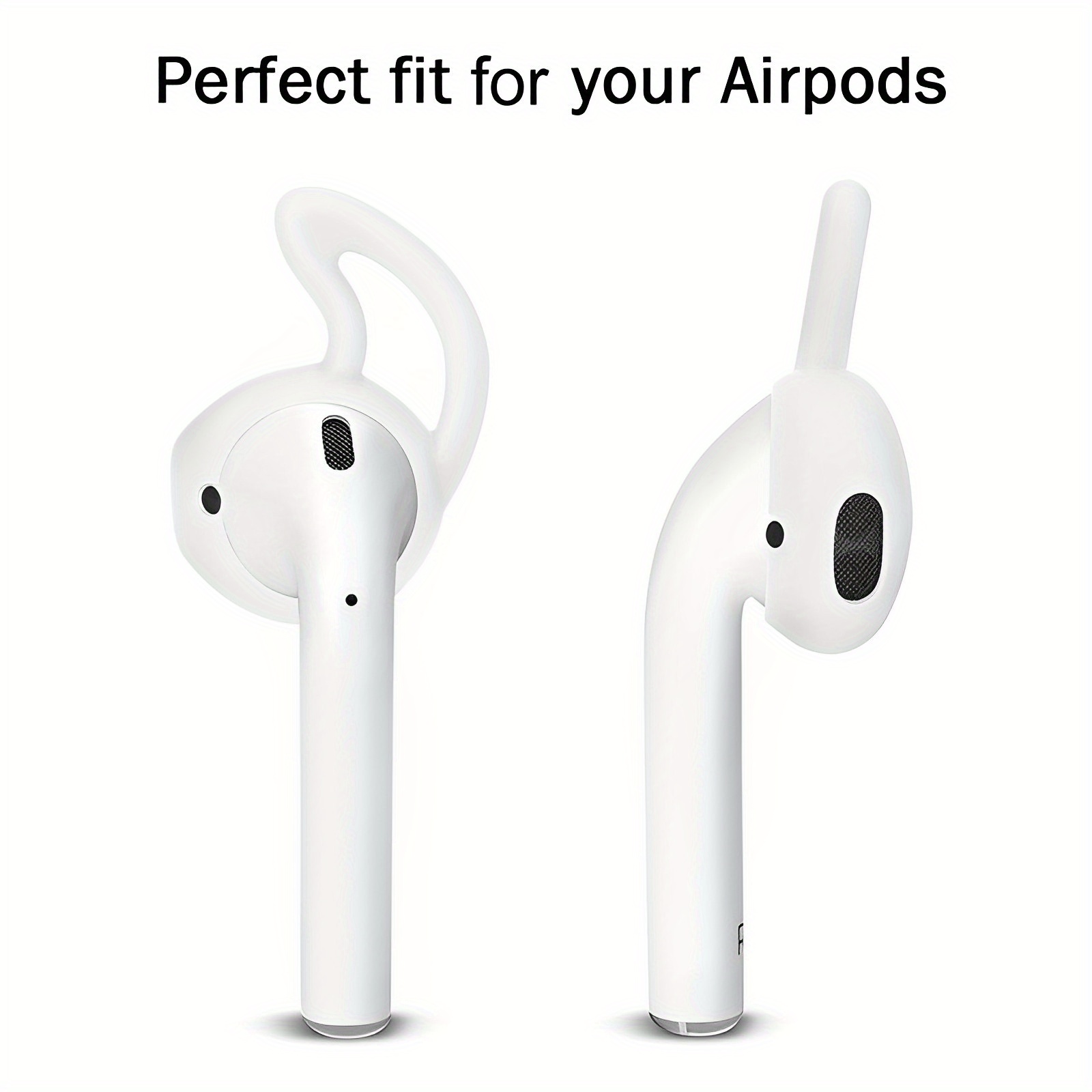 1 pair secure and comfortable anti slip silicone ear tips and hooks for earphones enhance sound quality and prevent ear fatigue for women men details 3