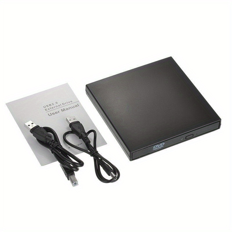 external cd dvd drive usb 2 0 slim protable external cd rw drive dvd rw burner writer player for laptop notebook pc desktop computer details 6