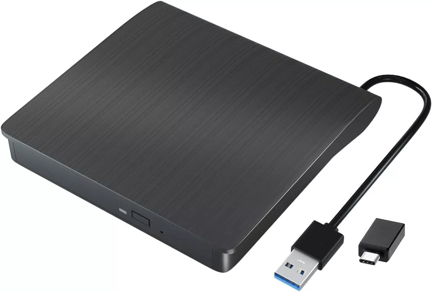 slim external cd dvd rw drive usb 3 0 writer burner player black for laptop pc details 0