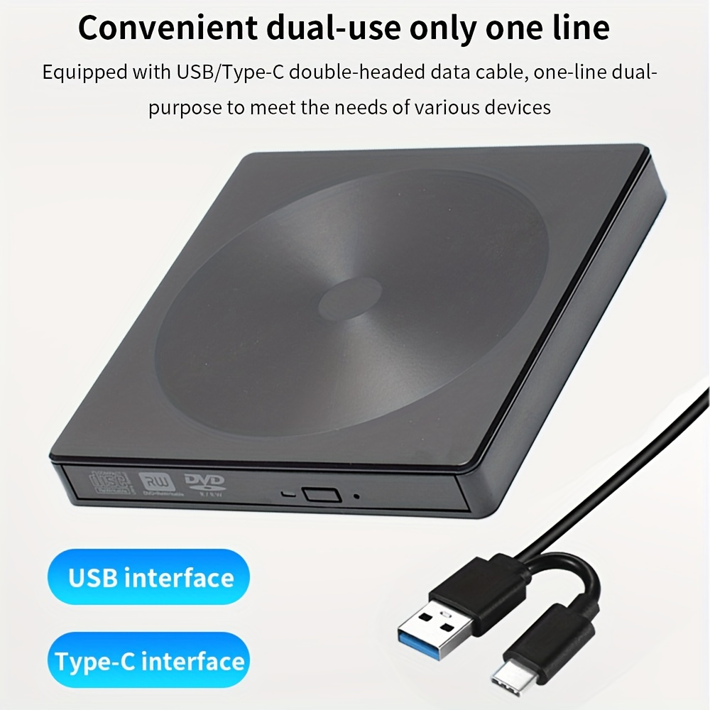 dvd rw external optical drive usb3 0 type c cd rom disk reader dvd rom external dvd cd optical drive for desktop laptop details 0