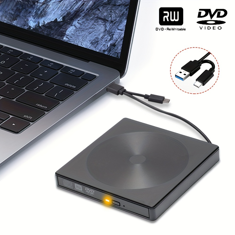 dvd rw external optical drive usb3 0 type c cd rom disk reader dvd rom external dvd cd optical drive for desktop laptop details 2