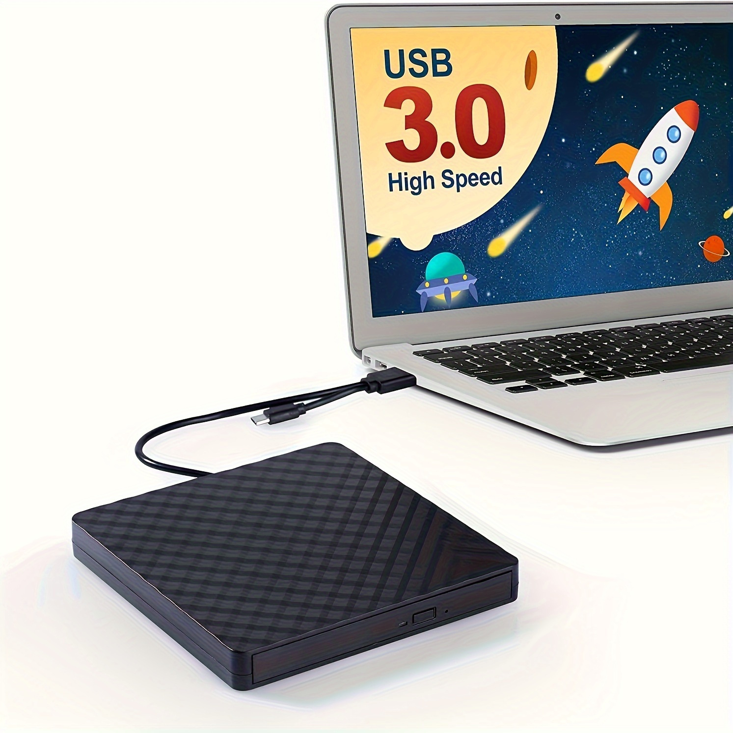 usb 3 0 usb c external cd dvd drive high speed data transfer plug play optical disk drive with burning rewriting capability for laptops desktops windows 11 10 8 7 surface   pro air details 7